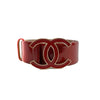 CHANEL - CC Red Patent Leather Belt - Red / Gold - Size 80 - 32