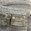 Loro Piana Cashmere Gray Cable Knit Toggle Fox Fur Hooded Cardigan IT40 US4