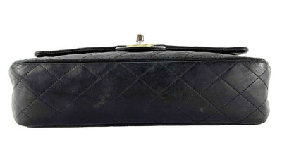 CHANEL- Vintage Medium Classic Double Flap - Black Shoulder Bag / Crossbody