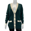 Chanel 16C Seoul Most Wanted Green Clover Belted Cardigan Green 38 US 6