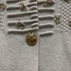 Chanel 16A Paris Rome Beaded Cardigan Sweater 34 US 2 Beige Pristine