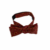 Burberry Vintage Interlocking Chain Print Red / Gold Bow Tie - Adjustable Size
