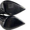 Saint Laurent Opyum YSL Logo Heel Black Leather Pointed Ankle Boot 35.5 US 5
