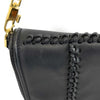 Alexander McQueen - Black / Gold Calfskin Leather - Braided Story Shoulder Bag