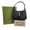 GUCCI - Small Jackie handbag Denim / Beige GG Top Handle w/ Shoulder Strap