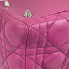 Christian Dior Lady Dior Cannage Medium Rani Pink Top Handle Shoulder Strap