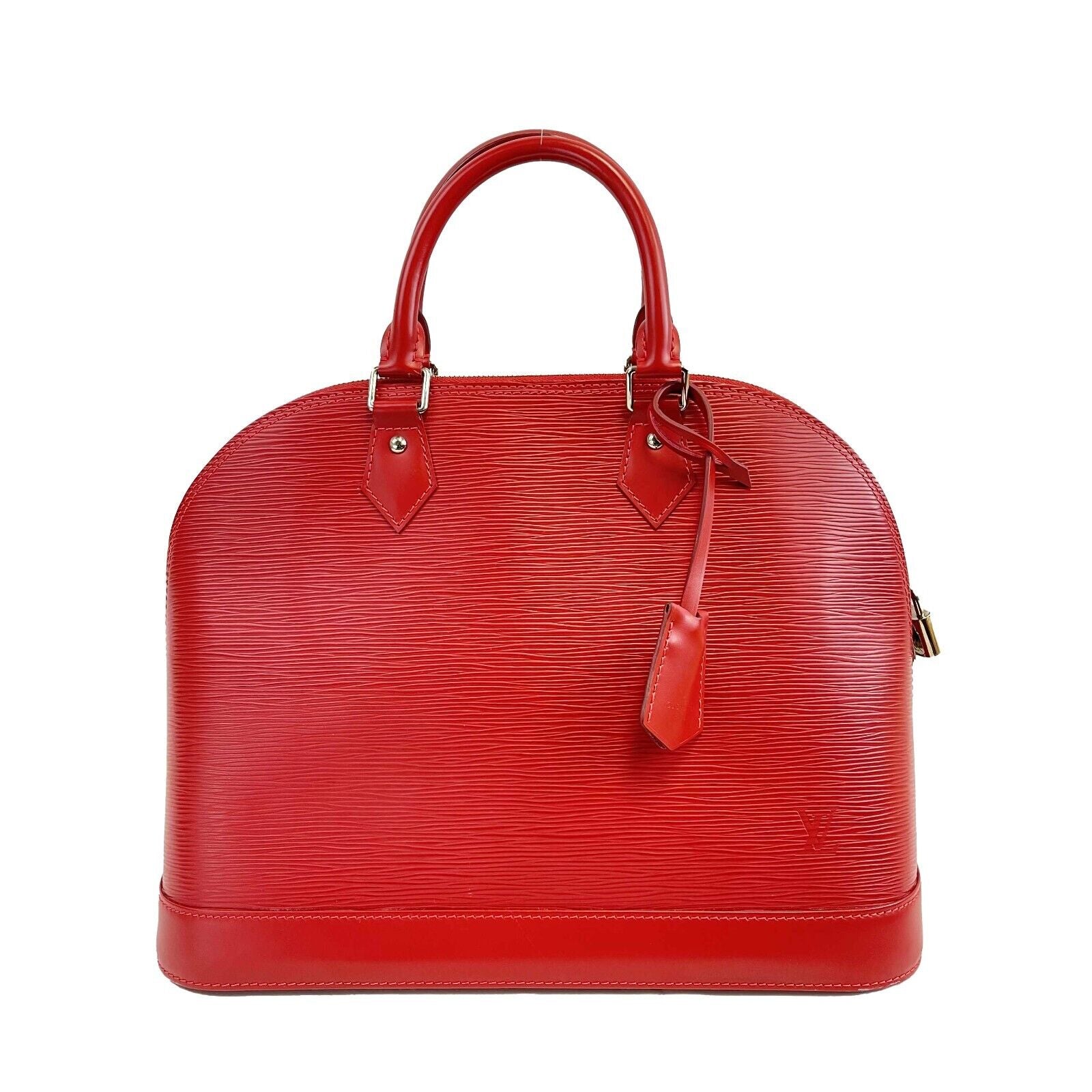 Louis Vuitton Alma Mini Epi Leather Crossbody Bag Red