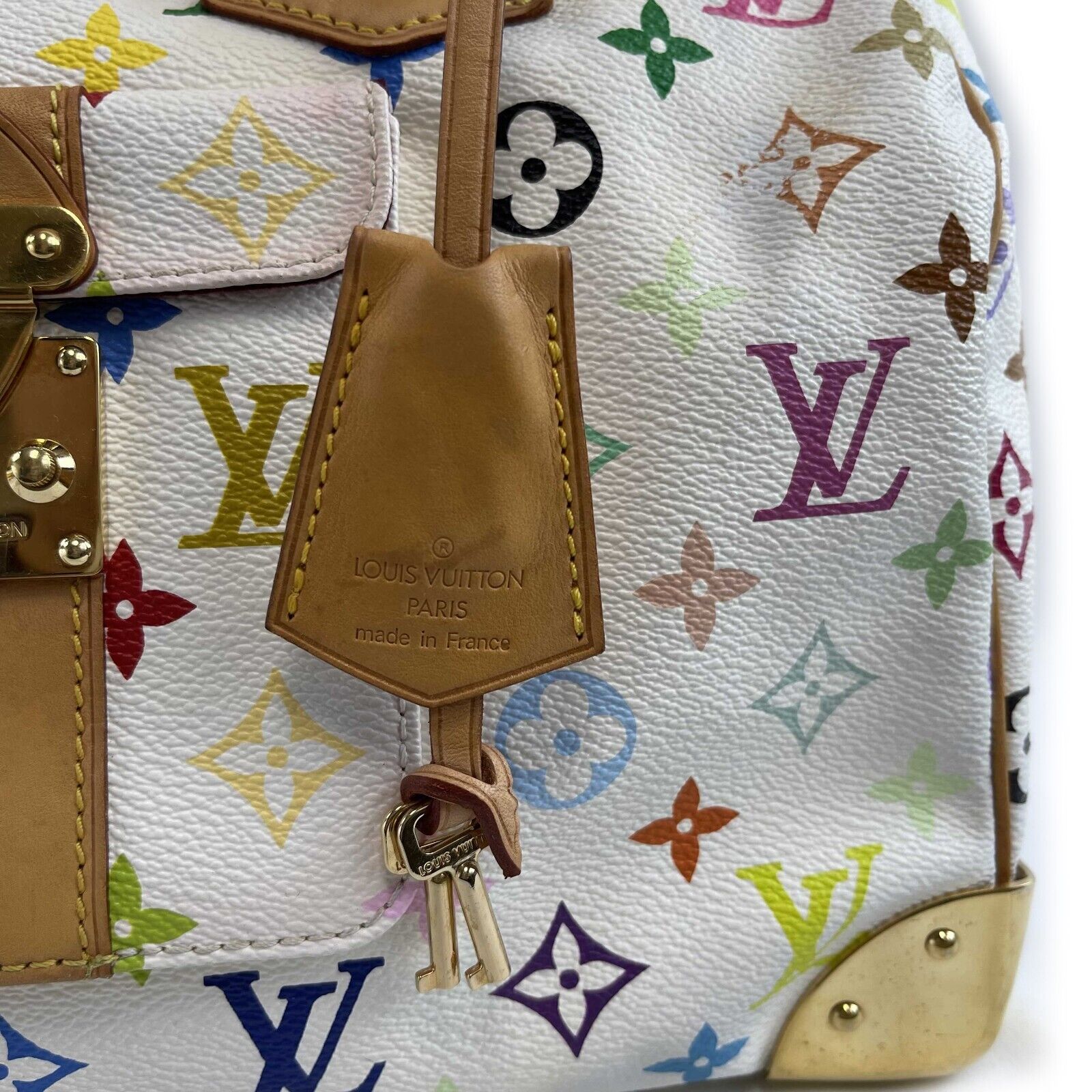 Louis+Vuitton+Speedy+Top+Handle+Bag+30+Multicolor+Leather for sale online