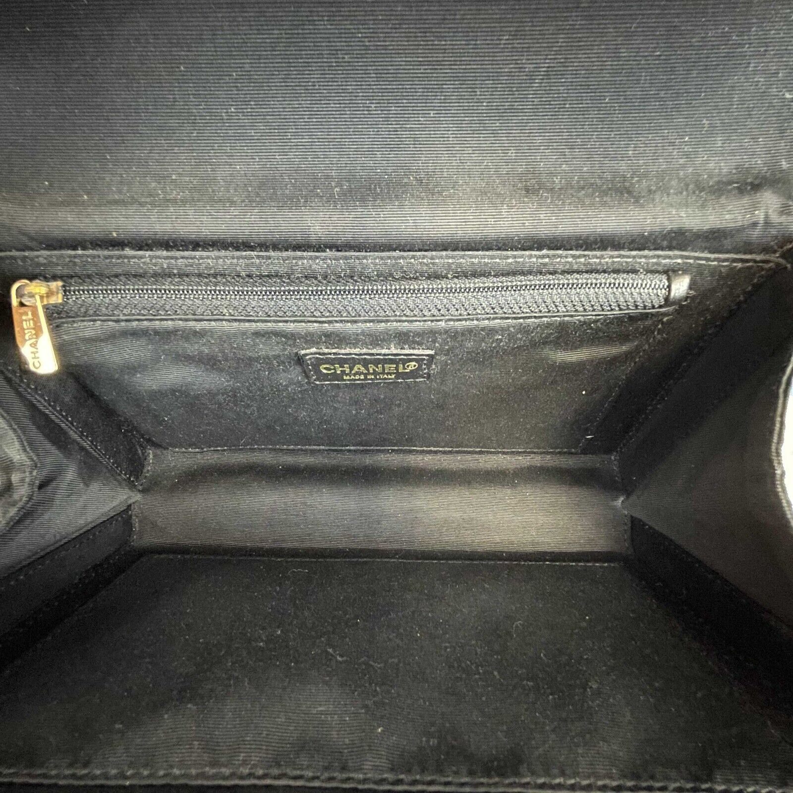 Chanel Handbag Boy Enchained Medium Chain Flap 234201 Black