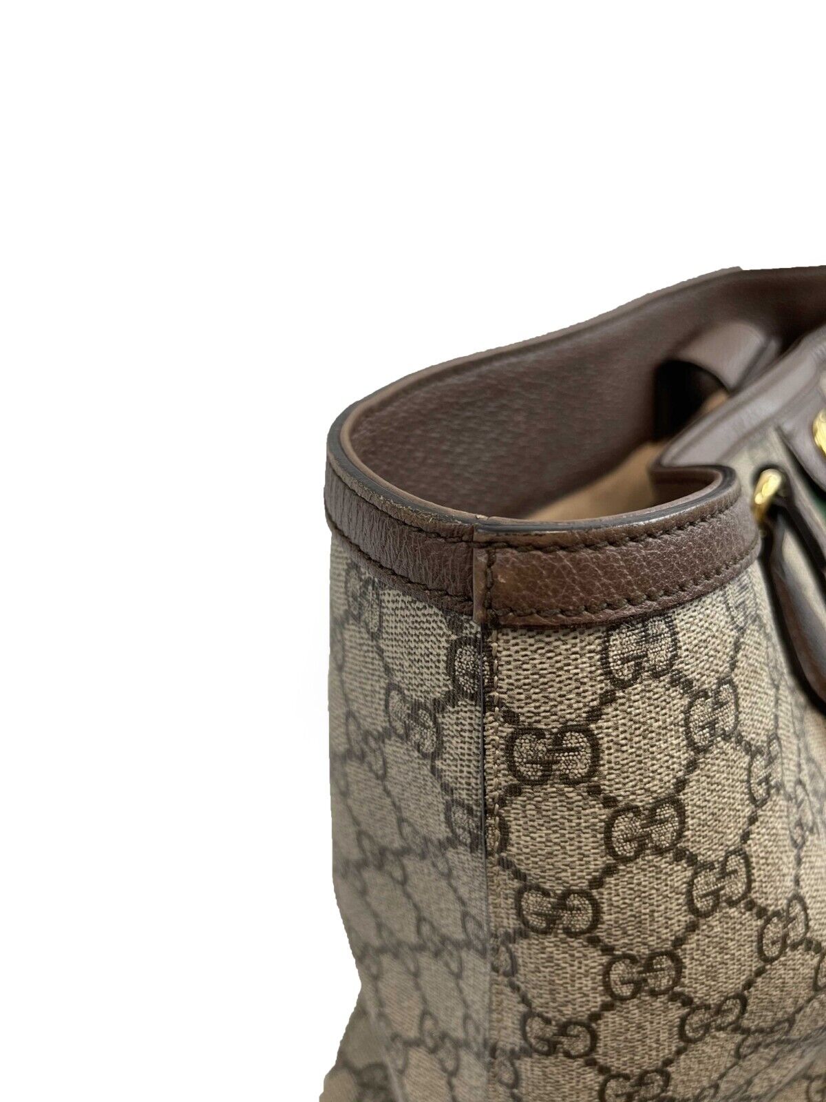 Gucci Medium Ophidia Tote Beige Brown GG Supreme Canvas Shoulder Bag