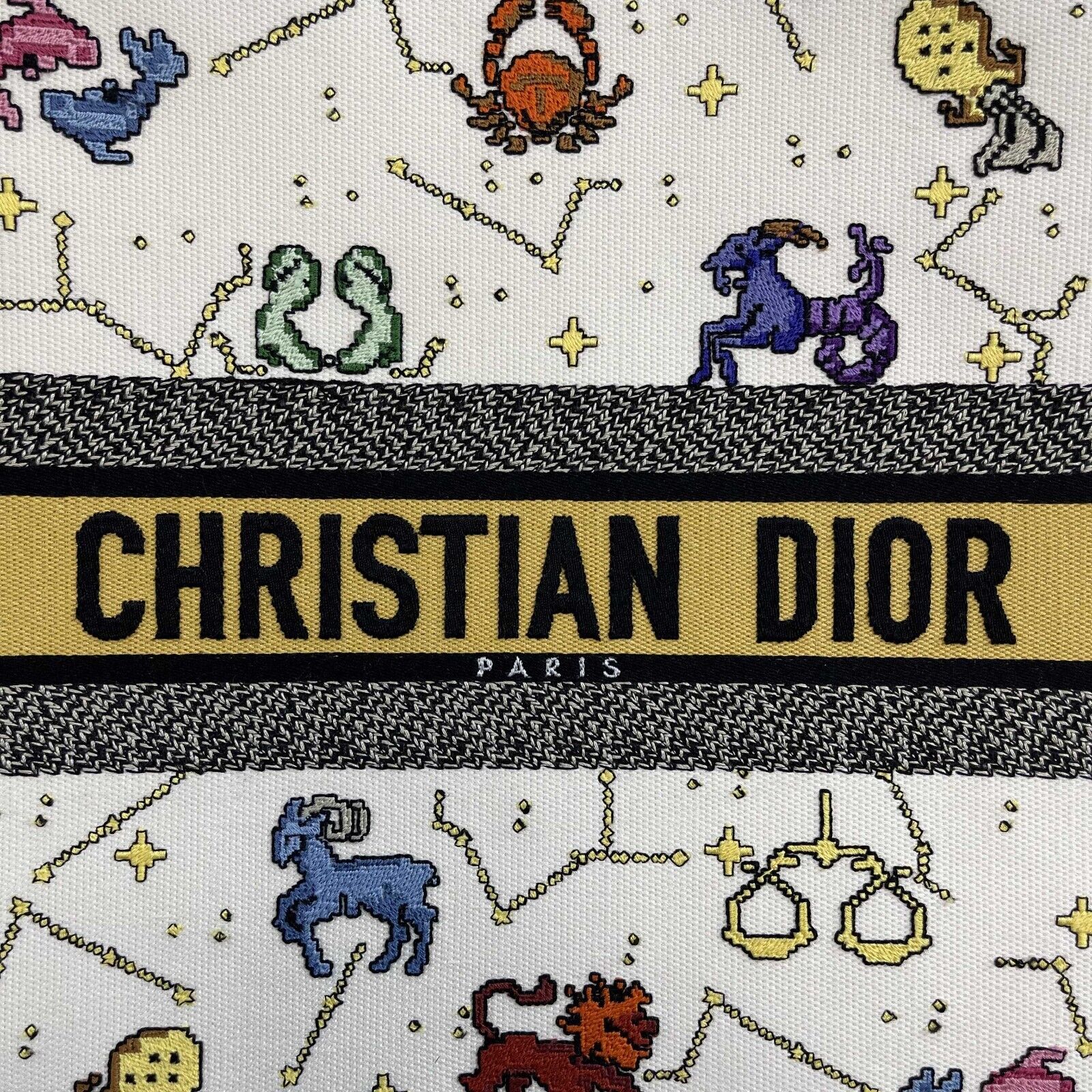 Christian Dior - NEW 2022 Large Pixel Zodiac Embroidered Canvas Book T -  BougieHabit
