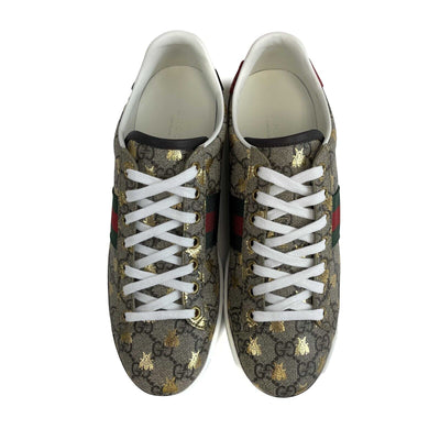GUCCI - NEW Mens Ace GG Supreme Bees Sneakers Size 40 US 10