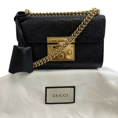 GUCCI - Guccissima GG Small Leather Padlock Shoulder Bag / Crossbody