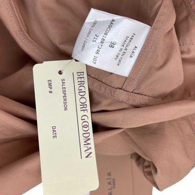 Alaia NWT Button Down Peplum cotton poplin IT 38 US 2 Top Khaki New Shirt
