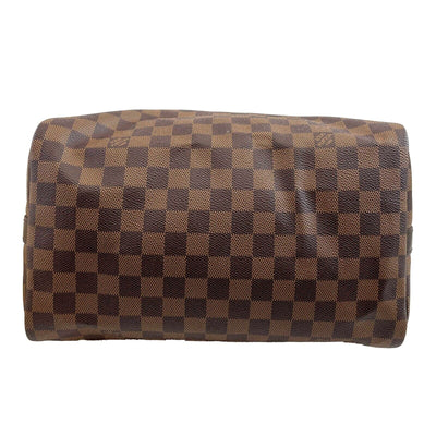 Louis Vuitton Excellent Damier Ebene Speedy Bandouliere 30 Brown Handbag