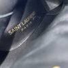 Saint Laurent Opyum YSL Logo Heel Black Leather Pointed Ankle Boot 35.5 US 5