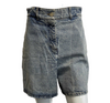 Chanel Excellent Mini Denim Jean Shorts 19S 38 US 6 Blue Bottoms