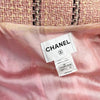 Chanel Excellent 08a Lesage Tweed Plaid Blazer Pink Fringed Jacket 42 US 10