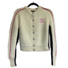 Chanel 21-22FW Varsity Sweater Jacket - Ivory Pink CC / Racer Trim - 34 US 2