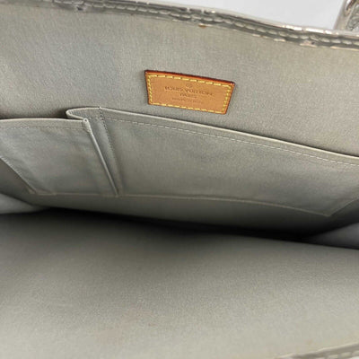 Louis Vuitton Monogram Miroir Sac Plat Silver Patent Tote Bag RARE