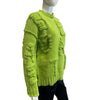 Bottega Veneta Excellent Chenille Knitted Alphabet Sweater Green XS US 0