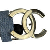 CHANEL - Blue Denim CC Buckle Belt Size - 80 / 32