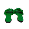 Bottega Veneta Lido Flat Intrecciato Sandals Green 37 US 6.5 7 Pristine