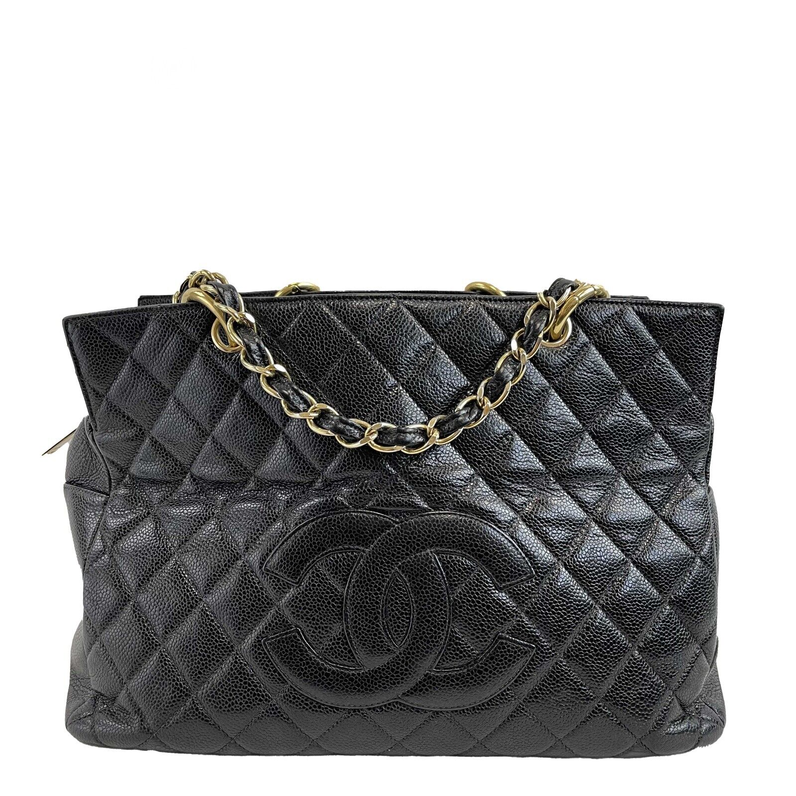 CHANEL - Grand Timeless Shopping Tote Quilted Caviar CC Large Tote -  BougieHabit