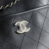 Chanel NEW Jungle Stroll Hobo Quilted Calfskin Medium Blue Crossbody Handbag