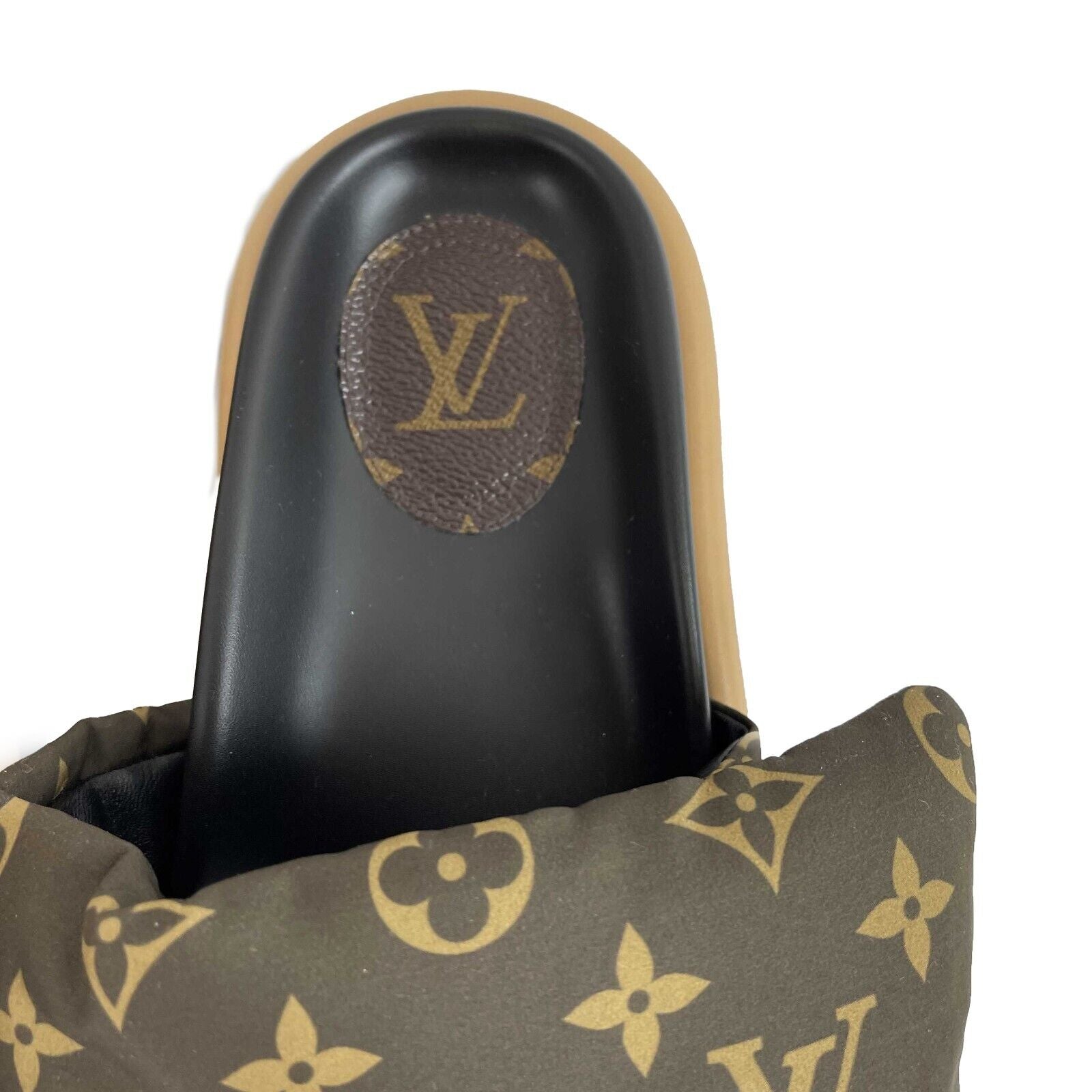 Louis Vuitton Nylon Monogram Pool Pillow Comfort Mule 37 New Condition