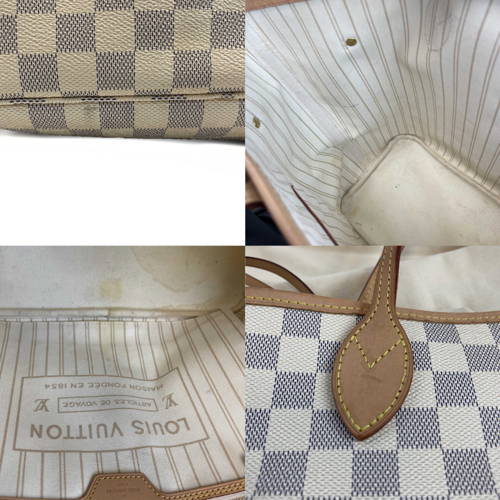 Louis Vuitton Vintage - Damier Azur Neverfull MM Bag - White Ivory