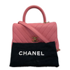 Chanel Mini Coco Top Handle Flap Bag Chevron Caviar Mini Crossbody 2019