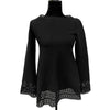 Alaia Excellent Boat neck Openwork-Detail Stretch Tunic Top IT 38 US 2