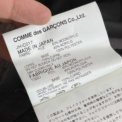 Junya Watanabe Comme des Garcons Eco Fur Shawl Wrap Jacket AD2011 Brown Small