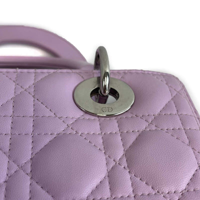 Christian Dior - Lady Dior Medium Cannage Leather - Antique Pink Handle w/ Strap