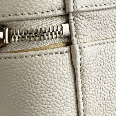Chanel Excellent CC Filigree Vanity Case Medium Pink Beige Crossbody Handbag