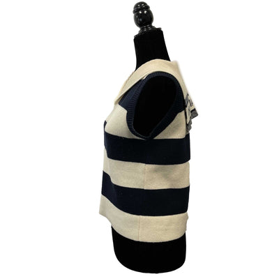 Christian Dior Marinière motif RARE Sailor Sleeveless Sweater Navy Top 34 US 2