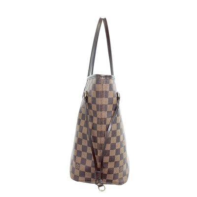 Louis Vuitton Very Good Neverfull MM Damier Ebene Canvas Tote Shoulder Handbag