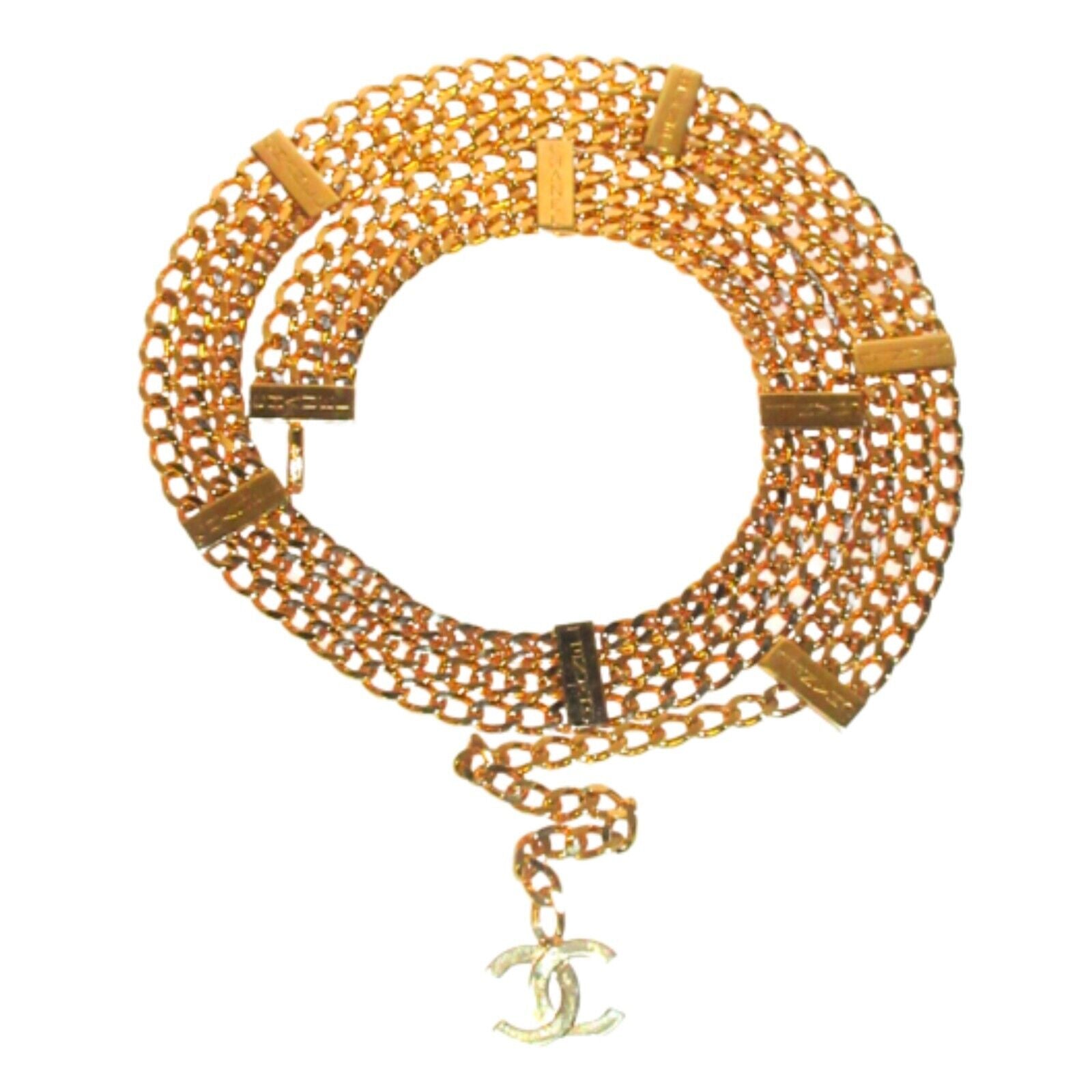 Chanel - Excellent - 97P CC Vintage Gold Chain Belt / Necklace - BougieHabit