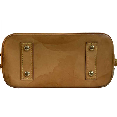 Louis Vuitton Alma Monogram Canvas BB Brown Good Handbag Crossbody Bag W/ Lock & Key