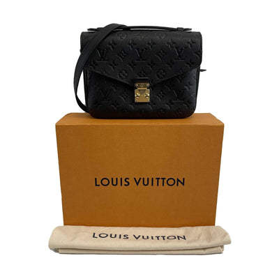 Louis Vuitton NEW Pochette Métis Empreinte Monogragram Black Crossbody