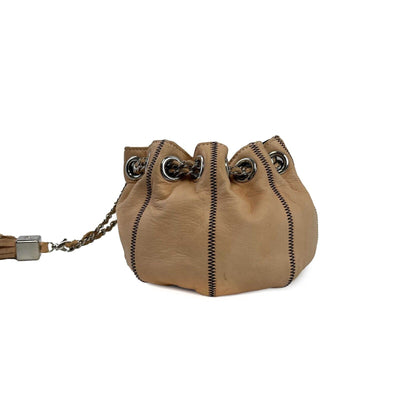 Chanel Reversible Mini Sac Cordon Peach Handbag