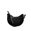 Prada Black Arqué leather shoulder bag Excellent Handbag w/box
