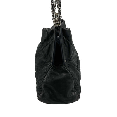 CHANEL - Sea Hit CC Iridescent Calfskin Medium Black Shoulder Bag