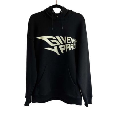 Givenchy - Excellent - Glow In The Dark Logo - Black / White Hoodie - Small