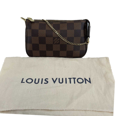 Louis Vuitton Mini Pochette Accessoires Damier Ebene Canvas Brown Pristine 2022