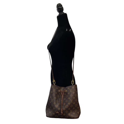 Louis Vuitton - Neonoe MM Monogram Brown Canvas Shoulder Bag FULL KIT -  BougieHabit