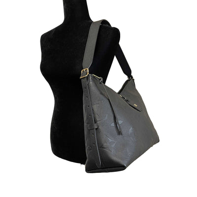 Louis Vuitton NEW CarryAll MM with Pochette Black Monogram Empreinte