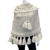Zimmermann NEW 2022/23 FW pompon hand knit Crocheted poncho cape O/S Cream