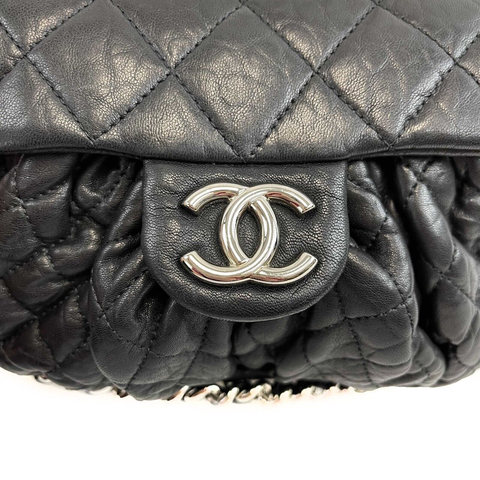 Chanel - Excellent - CC Washed Lambskin Quilted Chain Around Crossbody -  BougieHabit
